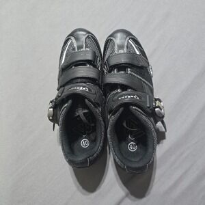 Serfas Astro Cycling Shoes Mens 40 Black MTB Spin Bike Ratchet Strap‎ Cleated
